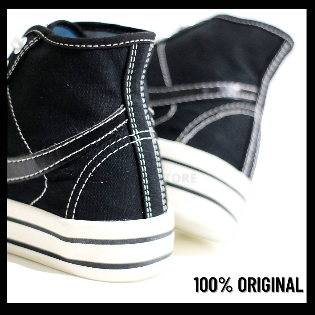 100% Original Sepatu Lokal Casual Oreo White | Not Compass Retrograde Black Black White Hi