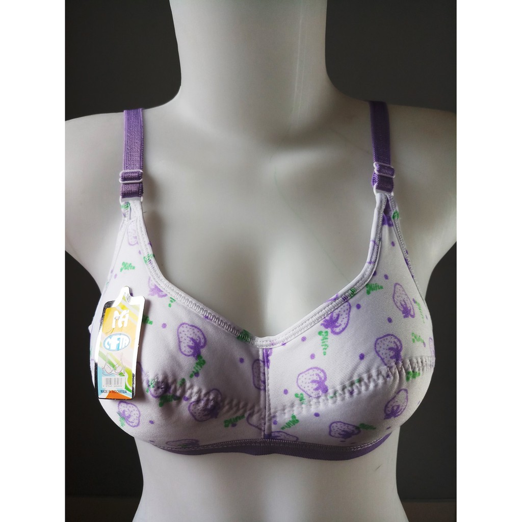 Bra uk 32-36/ BH Tanpa Kawat / BH ABG Anak Perempuan Motif Strawberry
