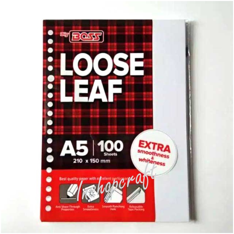 

Loose Leaf A5 100 Lembar Big Boss GARIS Murah [INSHOP]