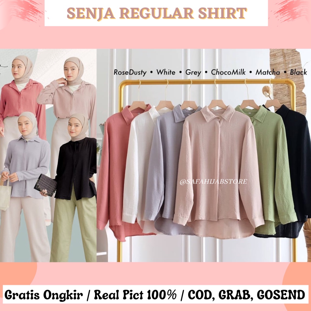 SENJA REGULAR SHIRT / ATASAN / ATASAN KERJA / KEMEJA / TOP / BLOUSE