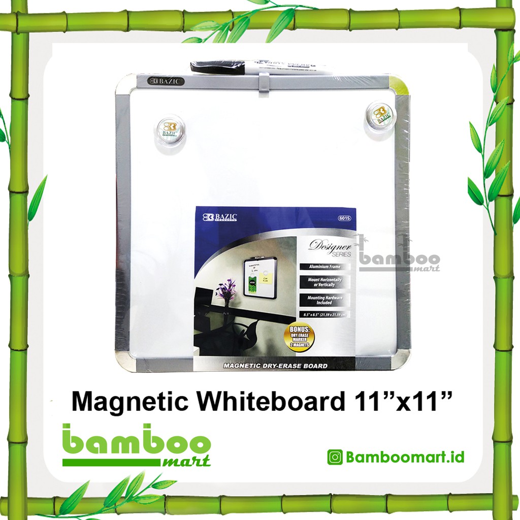 

BAZIC Magnetic Whiteboard 11"x11" 6015