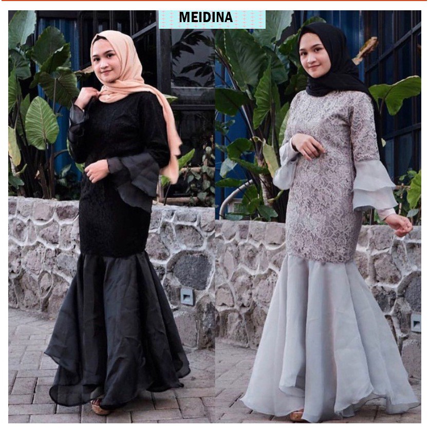 MEIDINA MAXI BRUKAT // Kebaya Modern Dress Brukat  Trendy Kondangan - ZGJ