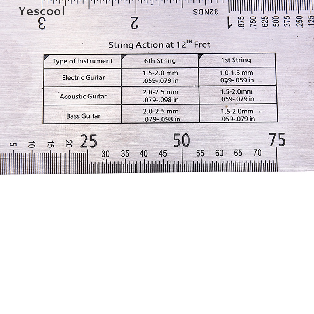 Yes Penggaris Pengukur Senar Gitarbass Bahan Baja Untuk Luthier