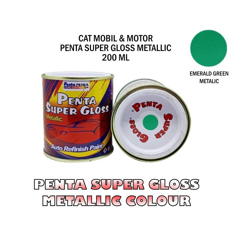 CAT PENTA EMERALD GREEN T09659 200 gram - cat hijau muda - cat penta hijau - cat hijau penta - cat ijo penta - cat mobil hijau - cat motor