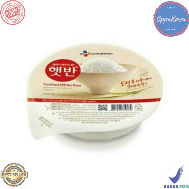 

Cj Hetban Cooked Rice Nasi Putih Instan 210 gram