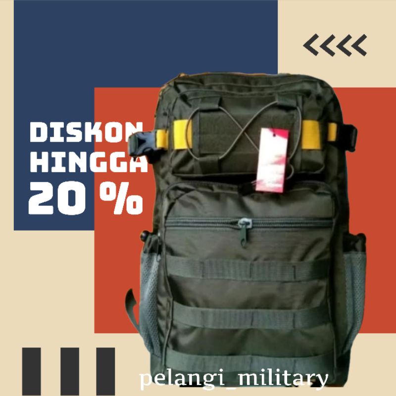 Tas ransel pria hijau army tas Libanon terbaru/tas ransel tactical free emblem