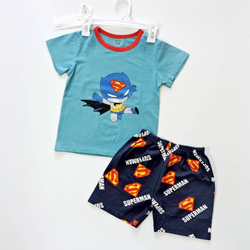 SETELAN BAJU TIDUR ANAK STELAN PAJAMAS AVENGERS &amp; BATMAN PIYAMA ANAK IMPORT SUPER (PREMIUM IMPORT)