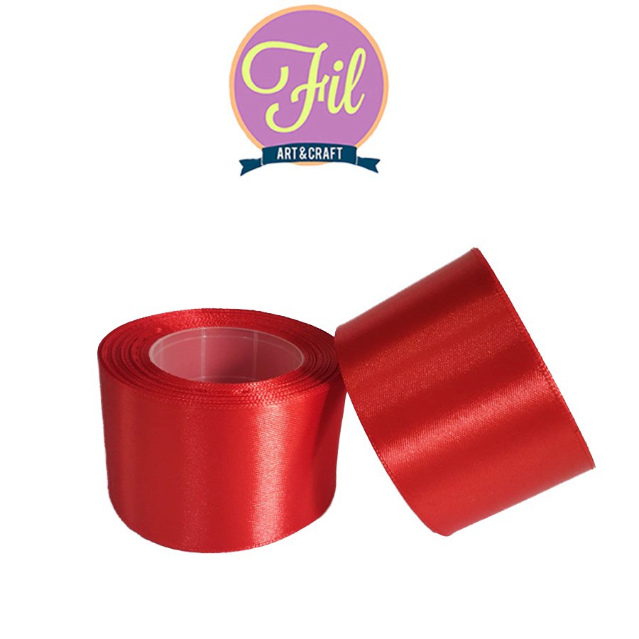 

Pita Satin Merah 2 inch Besar / Pita Kain Merah 2" / Pita Satin 2inch