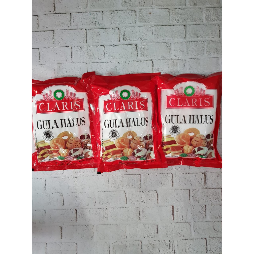 Gula halus claris merah 250gram , gula donat halus, gula halus donat murah 250gram