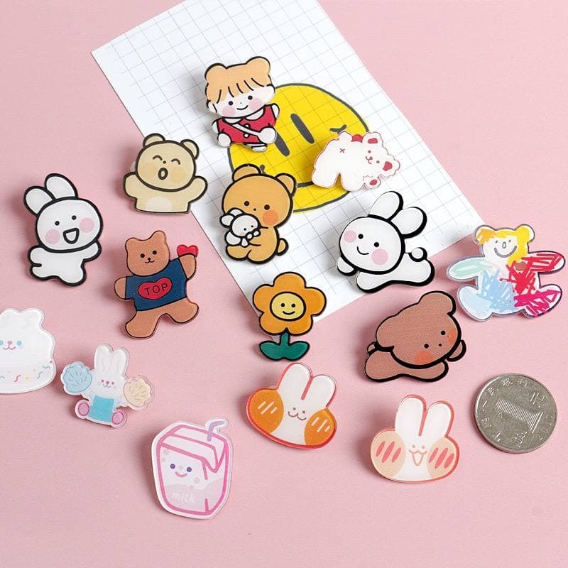 Pin Akrilik | Pin untuk Tas | Enamel Pin Himeku