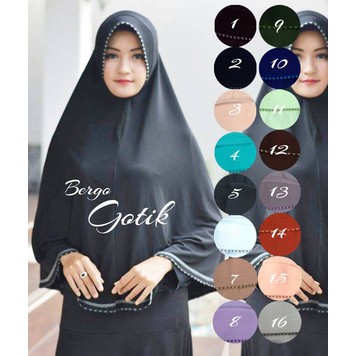 Jilbab/ Kerudung Besar Syari/ Bergo Jumbo Gotik
