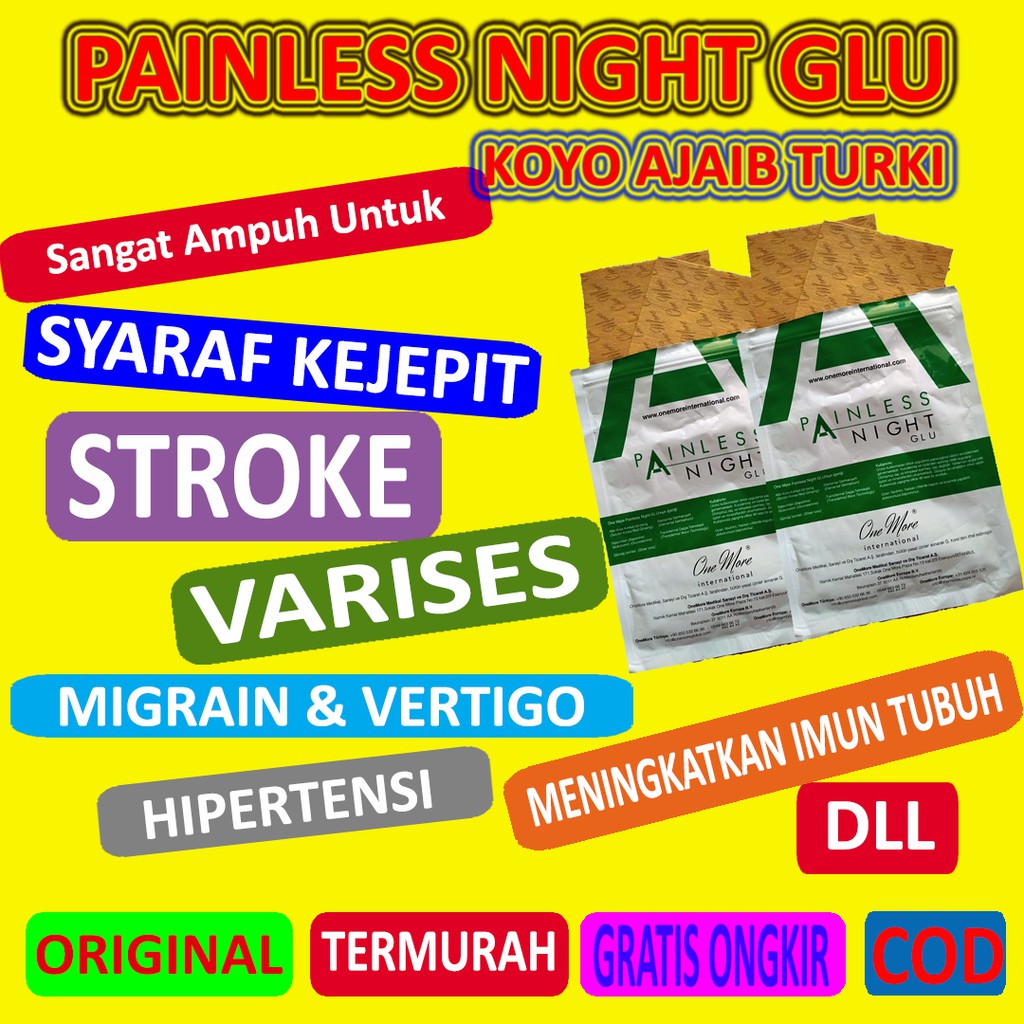 Jual Original Painless Night Glu Koyo Ajaib Turki (one more) harga utk