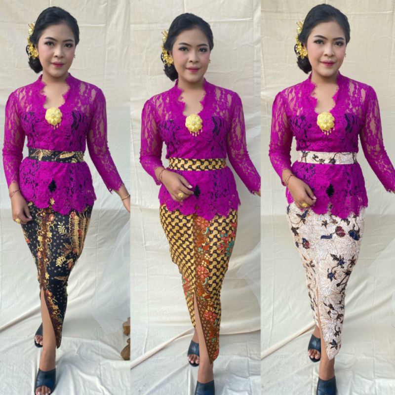 Kebaya Bali By Ani Kamen Jadi Batik + Obi