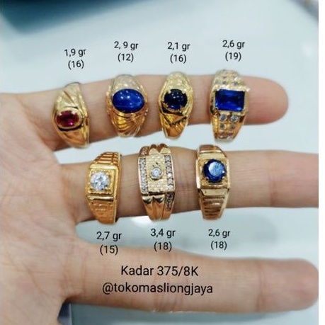 Cincin Pria Emas Kadar 375/8k