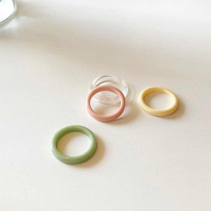 Cute IG style Korean resin acrylic ring