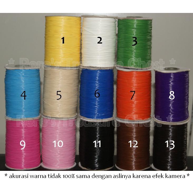 

5 Meter Korean Waxed Cotton Cord 1,0 mm | Tali Korea 1 mm