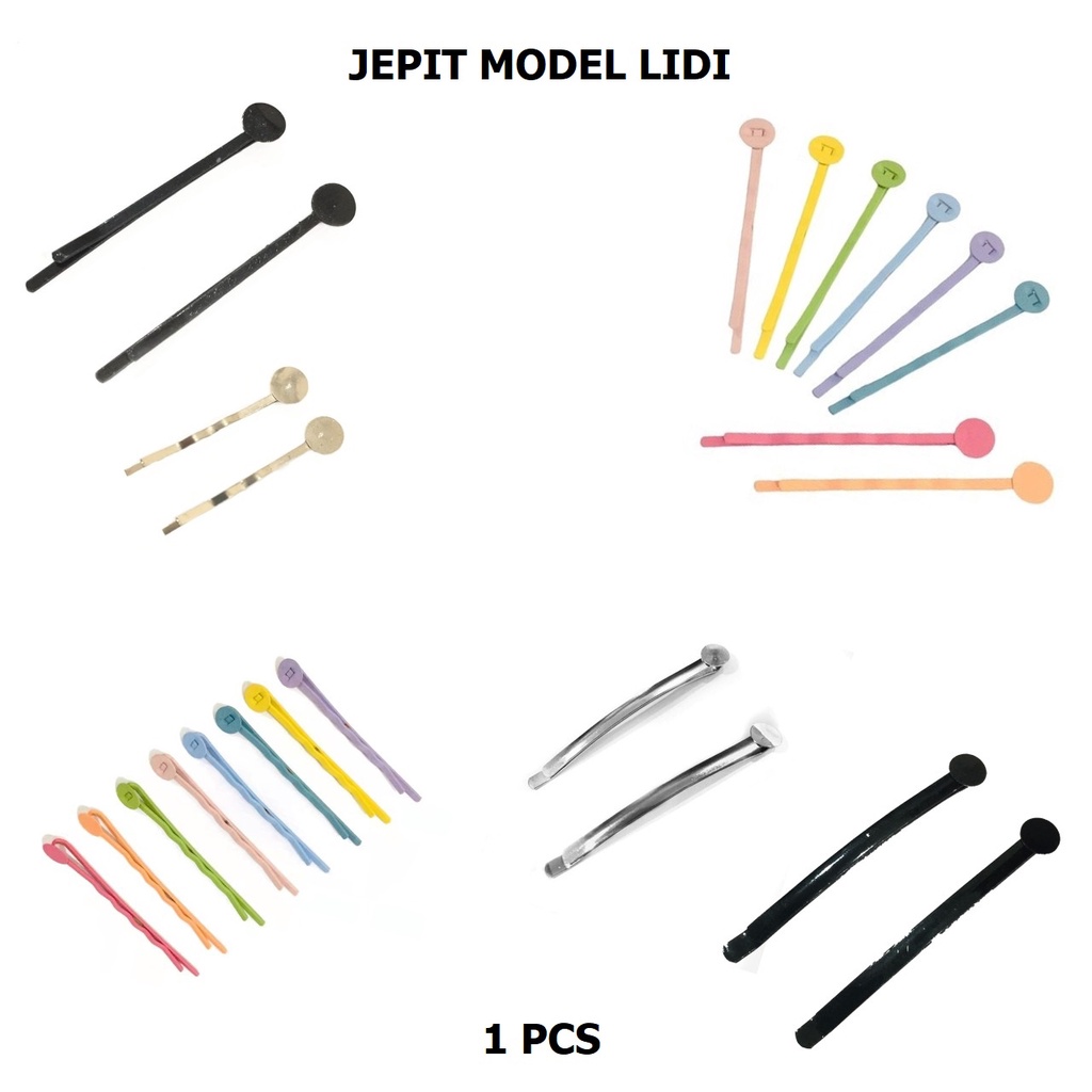 Jepit Lidi Warna-Warni/ Jepit Rambut Lidi Harga/1Pc