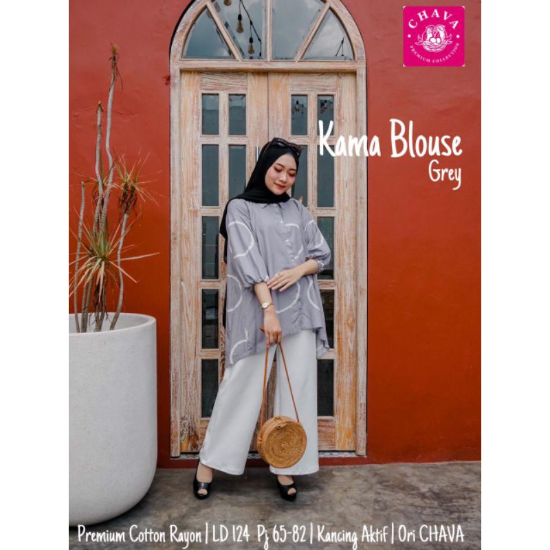 Blouse Bahan Rayon Viscose Terbaru Blouse Warna Hijau Blouse Warna Grey KAMA BLOUSE