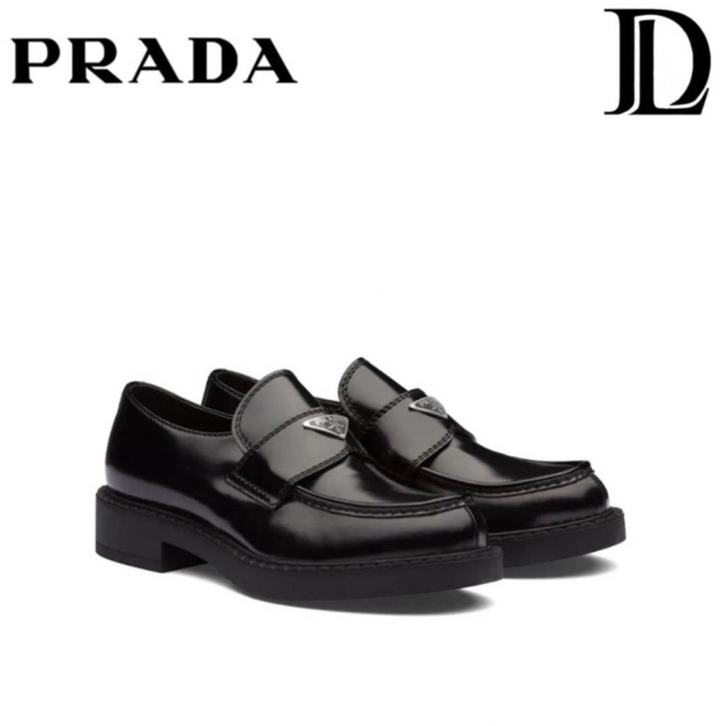 Brushed leather loafers