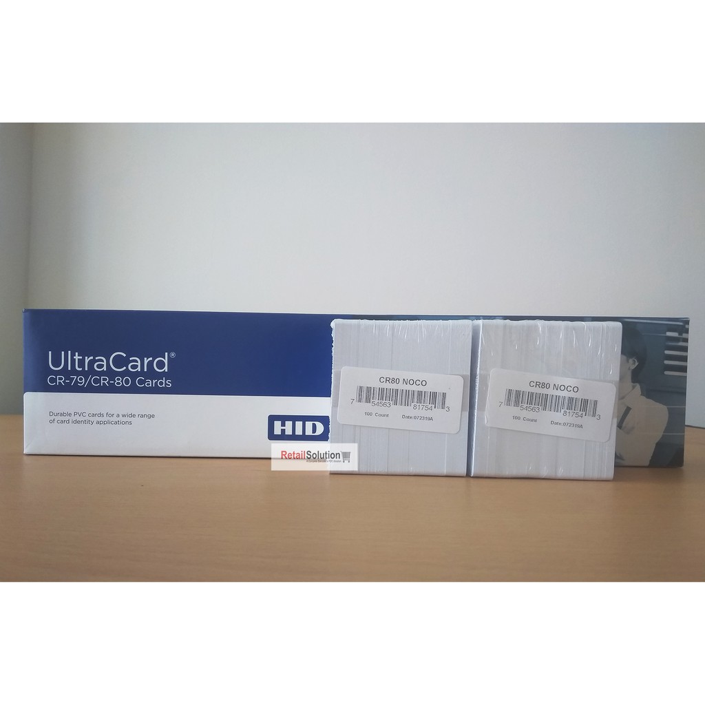 HID Fargo UltraCard CR80 NOCO 100PCS - Blank Card Polos