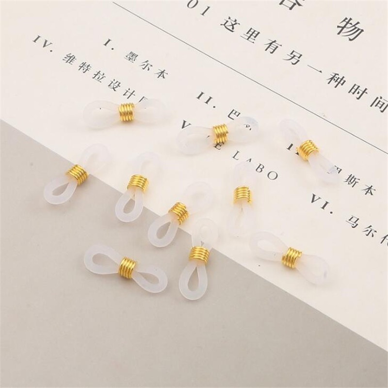 20pcs Cincin Konektor Tali Kacamata Bahan Karet Anti Slip Dapat Disesuaikan