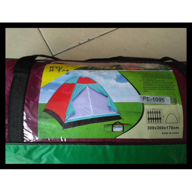 TERLARIS tenda dome 10 orang hyu 1095 size 300x300x170 cm