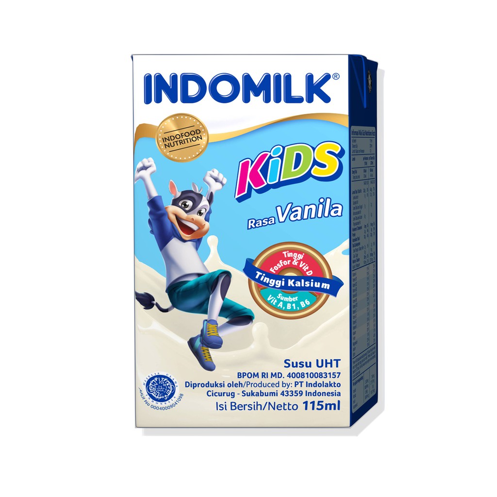 

Susu UHT Indomilk Kids Vanilla 115 ml X 3 Pcs