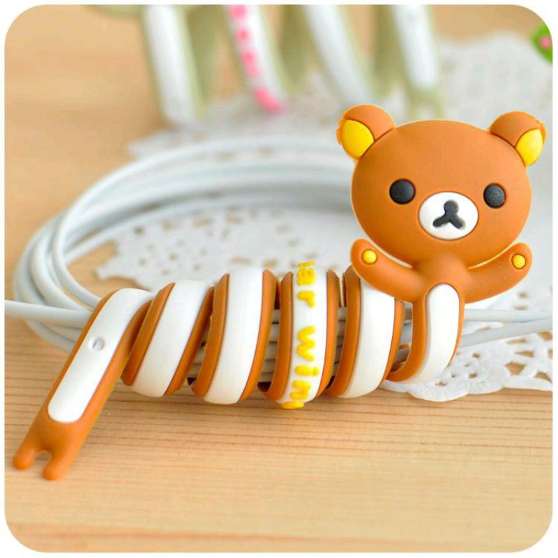 penglilit kabel karakter lucu buat earphone hokkyshop