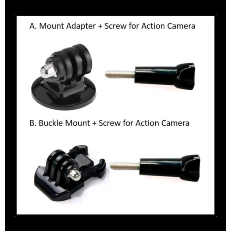Mount screw holder helm gopro. Yicam. Sjcam. Kogan dll