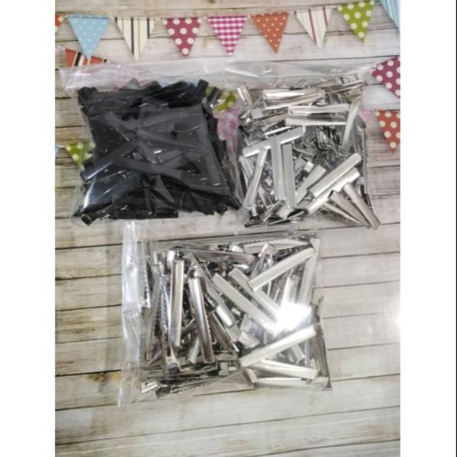 Grosir Jepit buaya / jepit bebek / jepit otomatis murah 100 pcs alligator clip