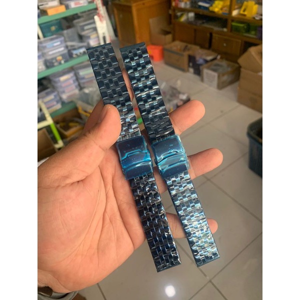 Strap Tali Jam Tangan Rante Stell Biru 20MM