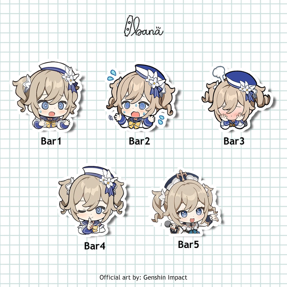 

[BANA] Stiker Genshin Impact BARBARA Sticker Vinyl Waterproof Bijian