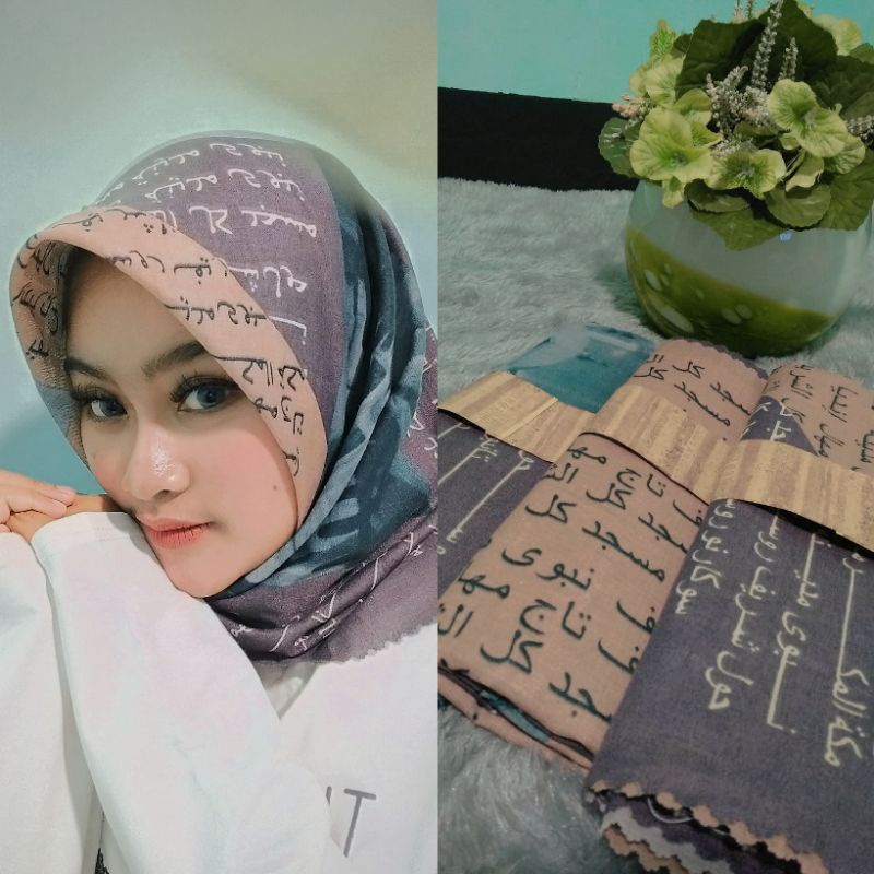 Hijab segiempat Voal Koran Arabic