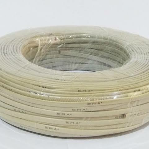Kabel Cable Telp Telephone 4 pin RJ-11 Krem 80m ERA by KITANI /Tali//Kabel Telpon OKE kUalitas