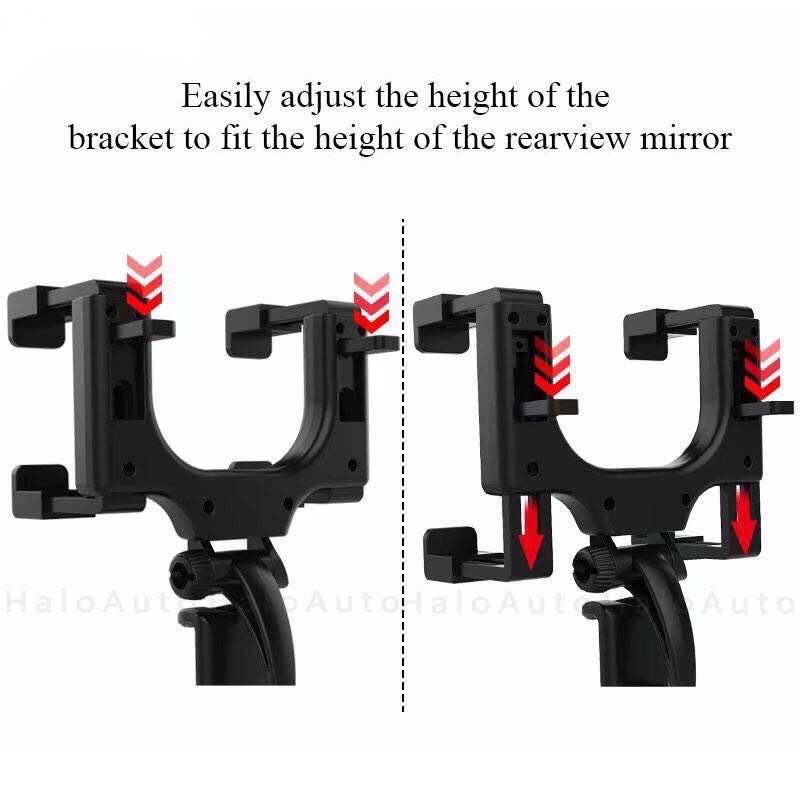 360 ° Bracket Klip Mount Sun Visor Mobil Stand Holder Handphone / GPS Kompatibel Android