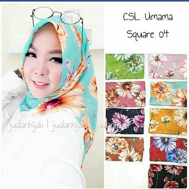 Grosir isi 10 pcs kerudung jilbab hijab murah segi empat umama jasmine