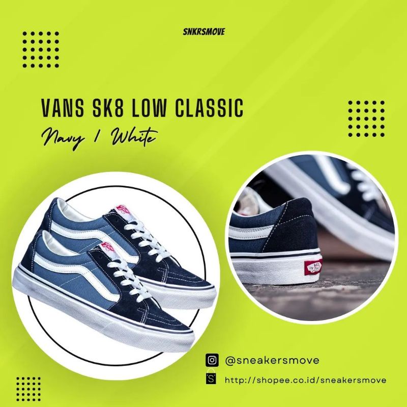 #saleenak Vans SK8 Low Navy White Original