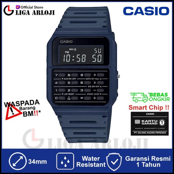 

Casio Ca-53Wf-2Bdf - Jam Tangan Calculator / Kalkulator - Biru - Ca53