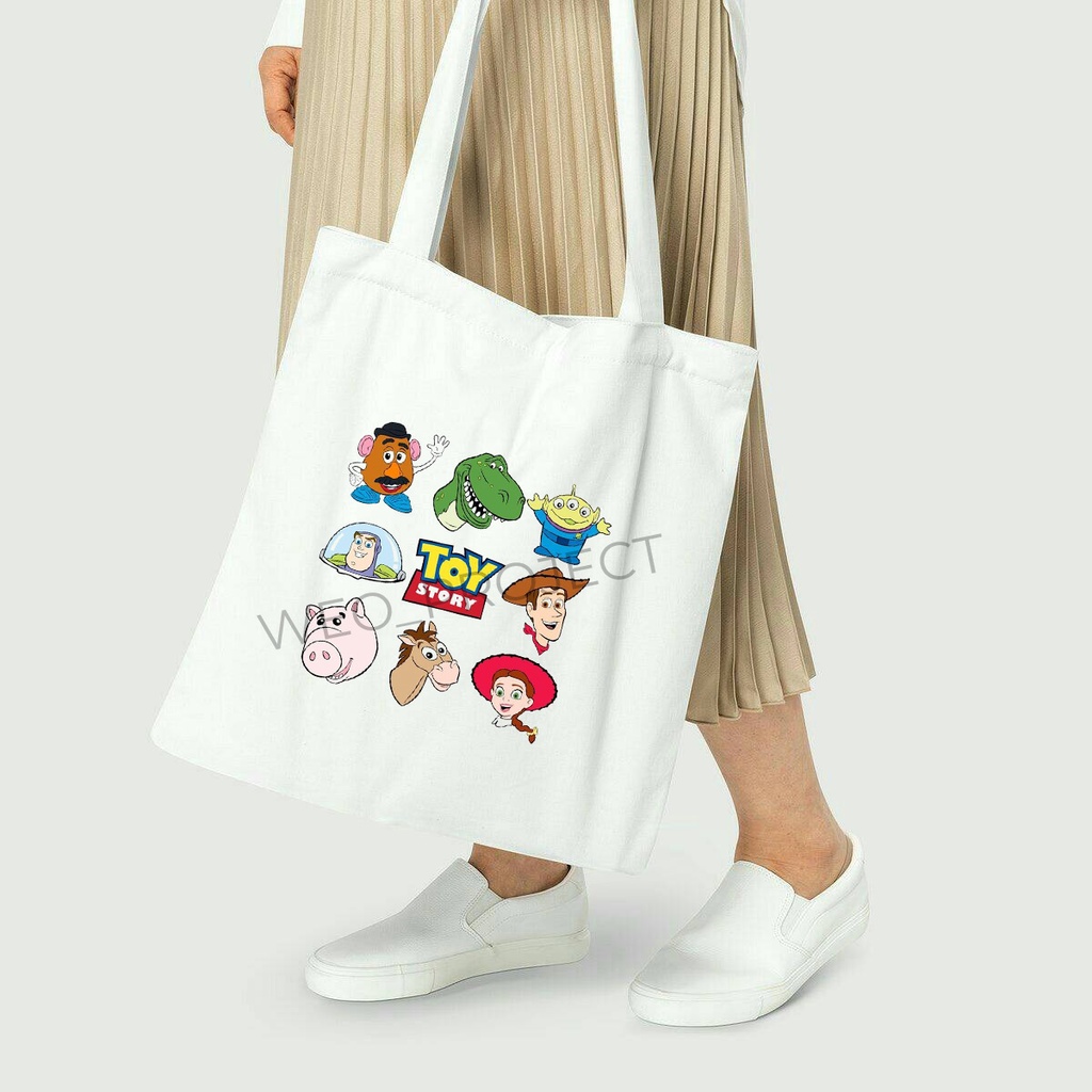 TOTE BAG KANVAS / TOTE BAG WANITA / TOTE BAG TOY STORY PART 2