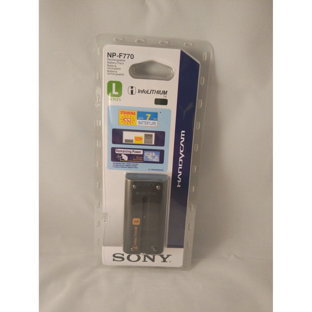 Baterai Sony NP-F770 Untuk DCR-SD1000 HVR-HD1000 HXR-MC1500 HXR-MC2000 DCR-SR40 DCR-VX2000 dll.