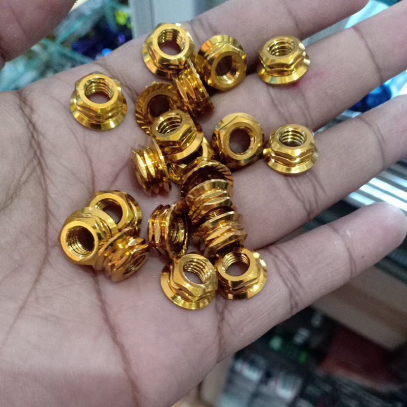 Mur probolt m6 mur 10 gold original heng harga satuan