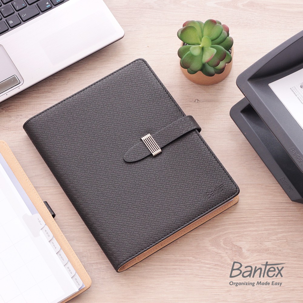 

[Store] Bantex Agenda Planner Cover Kulit Hitam | Black Leather Notebook Diary Calendar Book #7491 10