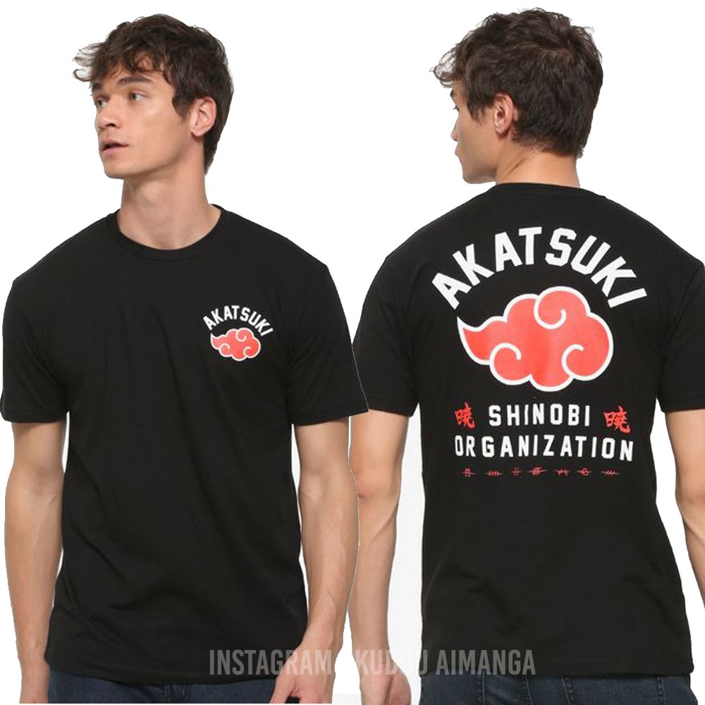 Tshirt Akatsuki Shinobi Organization Naruto Shipuden Black