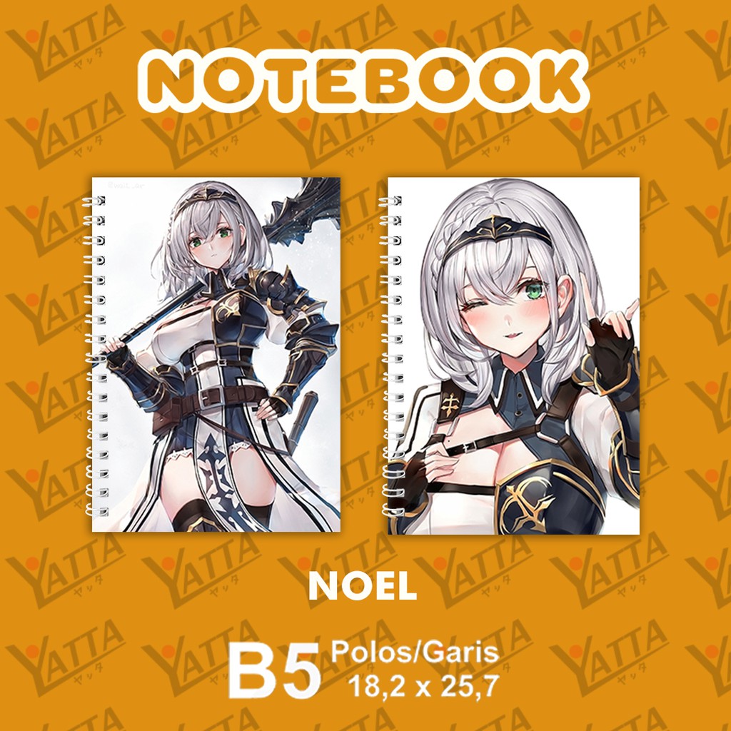

Notebook Anime ukuran B5 18,2 cm x 25,7 cm Hololive JP - Noel