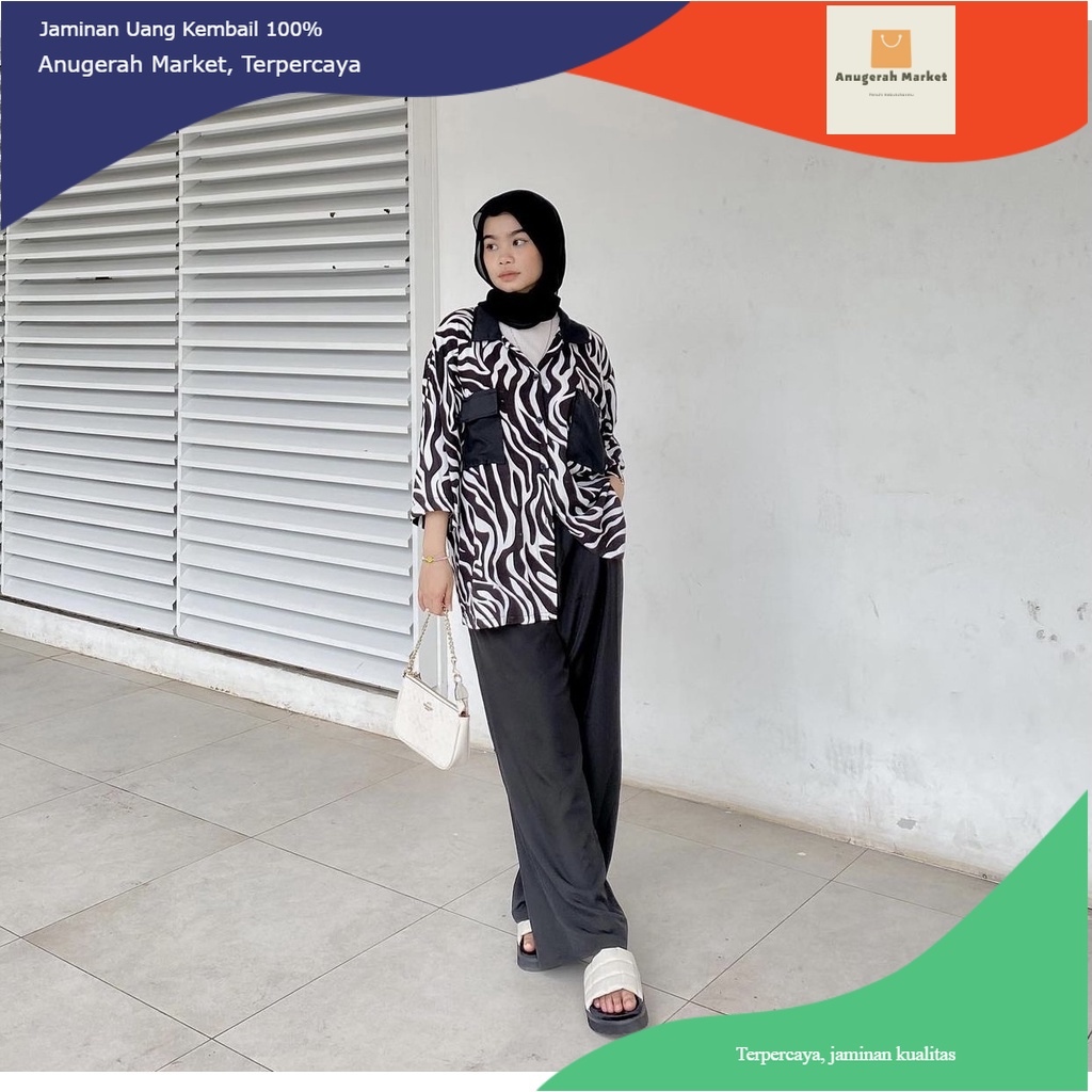 AGATA SET / SETELAN MOTIF ONE SET DAILY SET MOTIF ZEBRA