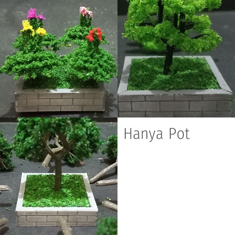 Pot Untuk Menancap Pohon Maket Miniatur MNDIY08