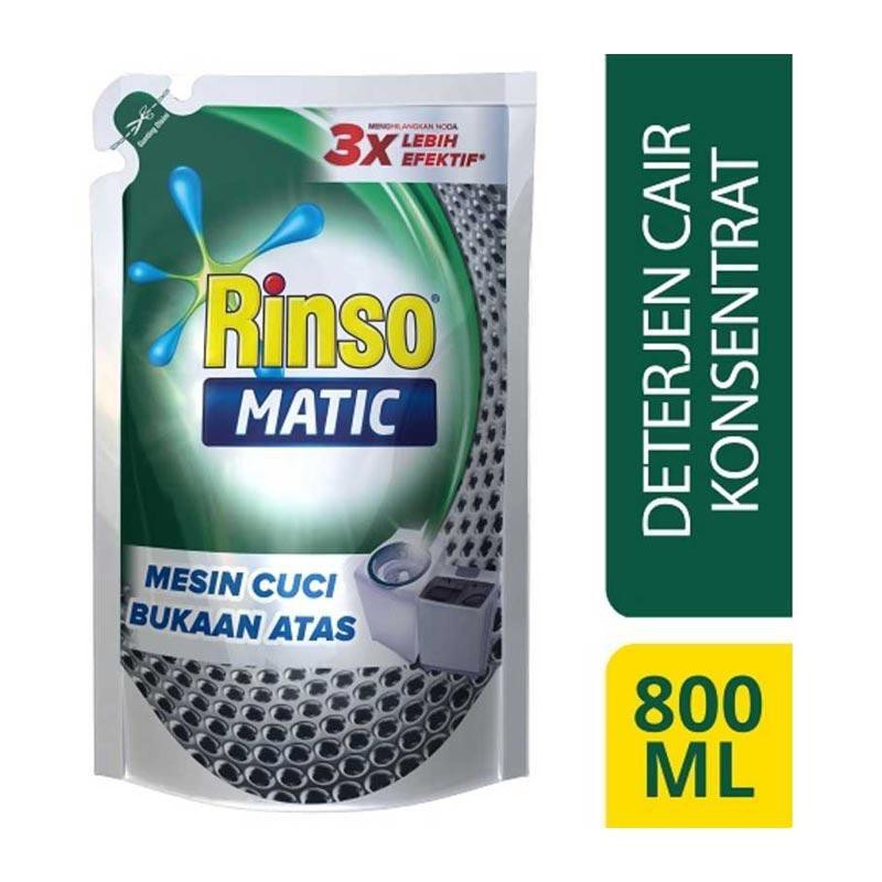 DETERJEN RINSO MOLTO MATIC BUKAAN ATAS TOP LOAD 800 ML MESIN CUCI MATIC BUKAAN ATAS