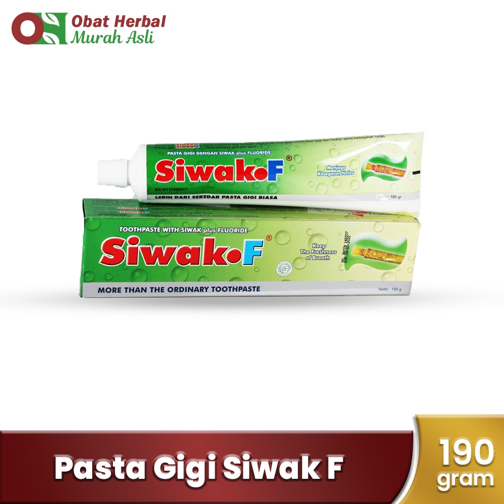 Pasta Gigi Herbal Siwak F PlusFluoride 190 gram