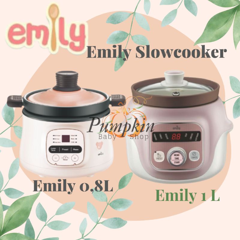 Emily Slow Cooker 0,8L 1L Claypot Slowcooker MPASI bayi