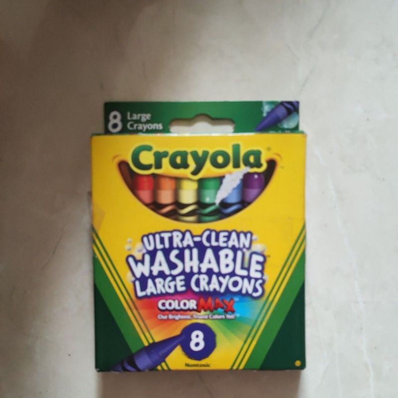 

Crayola nontoxic washable large crayons 8 color